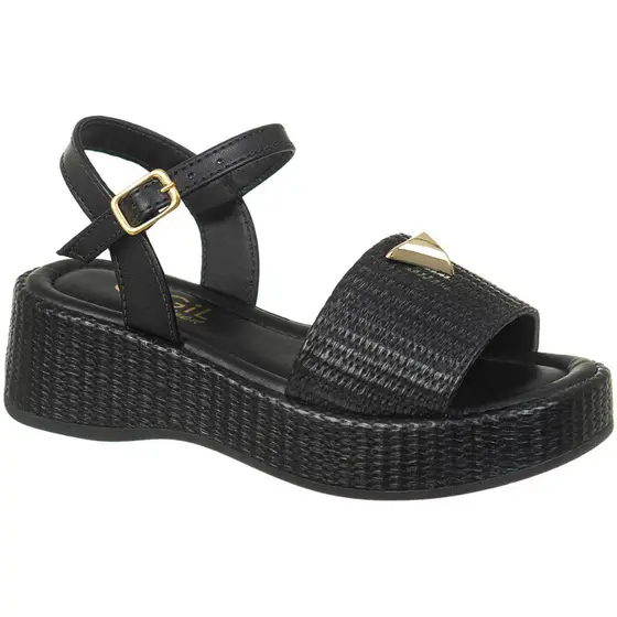 Sandália Anabela Infantil GiGiL Teen Menina Flatform Plataforma Tresse ABS Moda Confortável