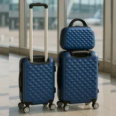 Kit Mala Viagem ANAC ABS Rígido Avião Malas com Rodinhas e Antifurto