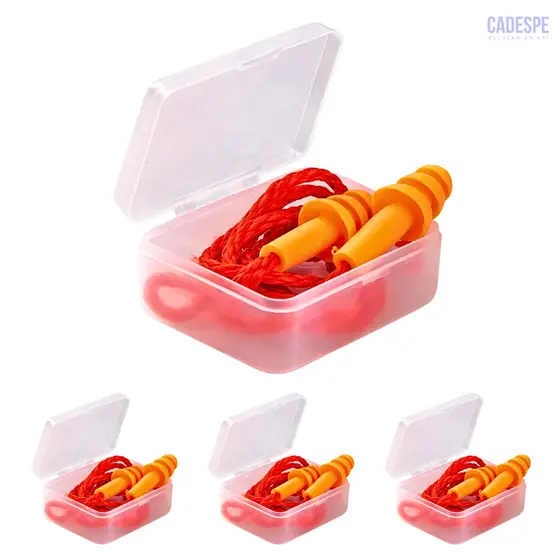 KIT 3 Protetor Auricular Plug C/ Caixinha 15dB Abafador De Ruídos Epi - Ca 41681