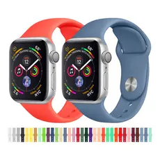 Pulseira de Silicone Substituível Para Smartwatch Apple Watch Ultra Macio 38/40/41mm 42/44/45mm