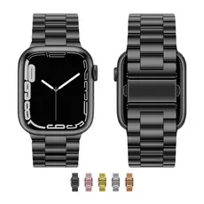 Pulseira Metálica Para Relógio Apple Watch e Smartwatch 49mm 45mm 44mm 42mm 41mm 40mm 38mm Aço Inox