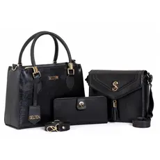 Kit Bolsas Femininas Transversal e Bolsa Alça Corrente com Carteira Feminina