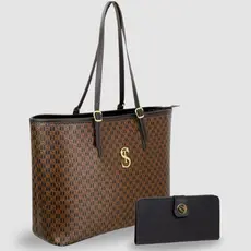 Bolsa Grande Feminina Ecobag De Ombro Shopper Kit Com Carteira Feminina