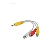 Cabo Adaptador p3 para p3 X RCA femea - Tv Box