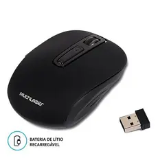 Mouse Sem Fio Wireless  Lítio Recarregavel Multilaser Mo277