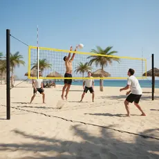 Rede de Volei Profissional 9,5m Atende Volei e Futevolei Oficiais 4 Faixas