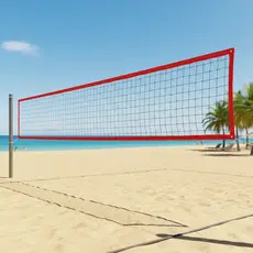 Rede de Vôlei Amadora 4 metros Vôlei de Praia, Futevôlei Recreativo 4 Faixas com Proteção UV