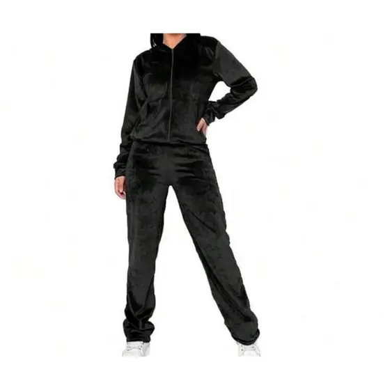 CONJUNTO FEMININA GROSSA COM PELO DENTRO ZIPER COM CAPUZ BEM QUENTE INVERNO 7789