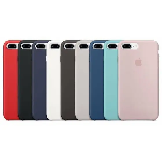 Case Capinha Silicone Aveludada Para iPhone 7 PLUS / 8 PLUS Logo Apple