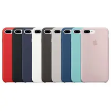 Case Capinha Silicone Aveludada Para iPhone 7 PLUS / 8 PLUS Logo Apple