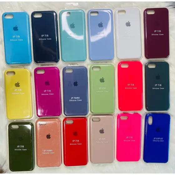 Case Capinha Silicone iPhone Com Logo Apple Interior Aveludada Para 7 8 Plus 11 11 PRO MAX XR X XS 12 PRO 13 13 PRO MAX