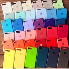 Case Capinha Para Iphone 7 Plus e 8 Plus Silicone Aveludada Com Logo Apple