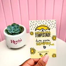 50/100 Folhetos Setembro Amarelo - Nenhuma Tempestade - Motivacional - Pronta Entrega
