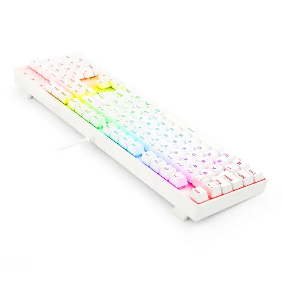 TECLADO GAMER REDRAGON MITRA BRANCO SWITCH AZUL RGB