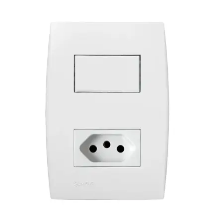 INTERRUPTOR SOPRANO ILUS 1S COM TOMADA 10A 9066