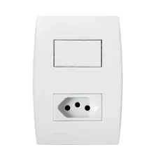 INTERRUPTOR SOPRANO ILUS 1S COM TOMADA 10A 9066