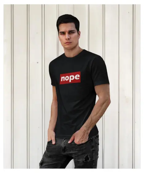 Camiseta Camisa Estampada Frases Algodão Palavra Nope Dtf