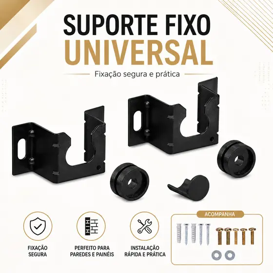 Suporte Universal Fixo Para Smart TV LED LCD 4K Parede Painel 10 ate 90 Polegadas