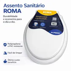 Assento Sanitário Tampa de Privada Oval Vaso Universal Branco
