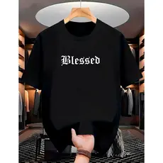 Camiseta Masculina e Feminina Streetwear 100% Algodão Fio 30.1 Estampada Blessed Angels
