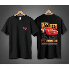 Camiseta Relâmpago Mcqueen e Sally Camisa 100% Algodao Estampa Grande