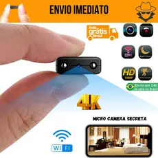 Micro Câmera Secreta Oculta Mini Infravermelho Video Audio Wifi 1080p