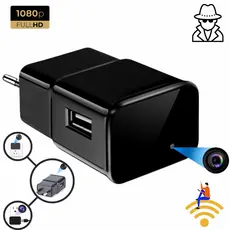 Mini Câmera Carregador Tomada Usb Full Hd 1080p Wi-fi Discreta Pronta Entrega