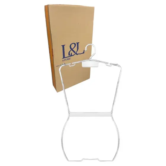 10 Cabide Silhueta Adulto Kit C/10 Peças - Acrílico cristal