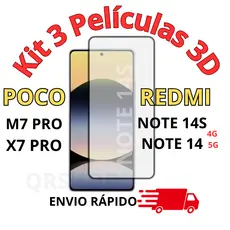Película Redmi Note14s / Note14 4G/5G , Poco M7 Pro / X7 Pro KIT