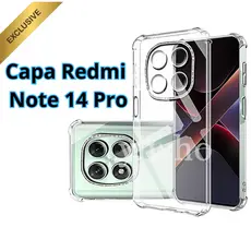 Capinha Redmi Note 14 Pro 4G transparente exclusiva
