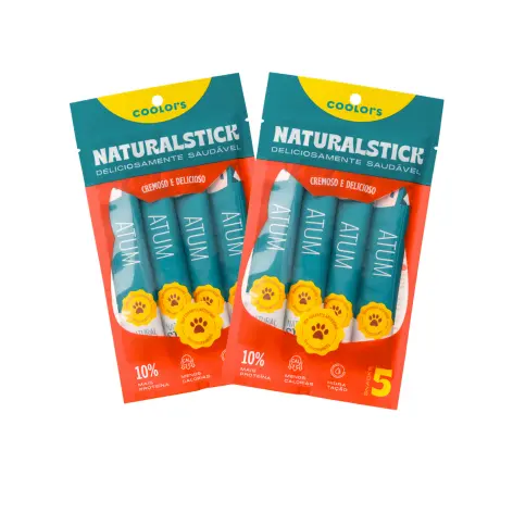 Natural Sticks Atum Gatos 2 pacotes com 5 unidades 15g