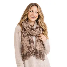 Pashmina Grossa Estampada Tipo Manta 1,85x66 Inverno - Macia Quentinha Elegante