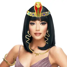 Kit Acessório Fantasia Cleopatra Festa Carnaval 5 Produtos