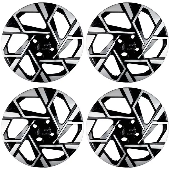 Calota Aro 14" cor Preto/Prata HB20/HB20S 2024 (Jogo c/ 4 Calotas) Grid - 201CB-PBP-E