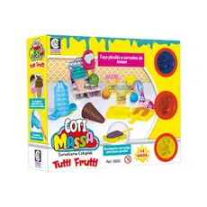 Brinquedo infantil Sorveteria de Massinha Coti Massa Tutti Frutti + Acessórios e Moldes +3 Anos Cotiplas - 2632