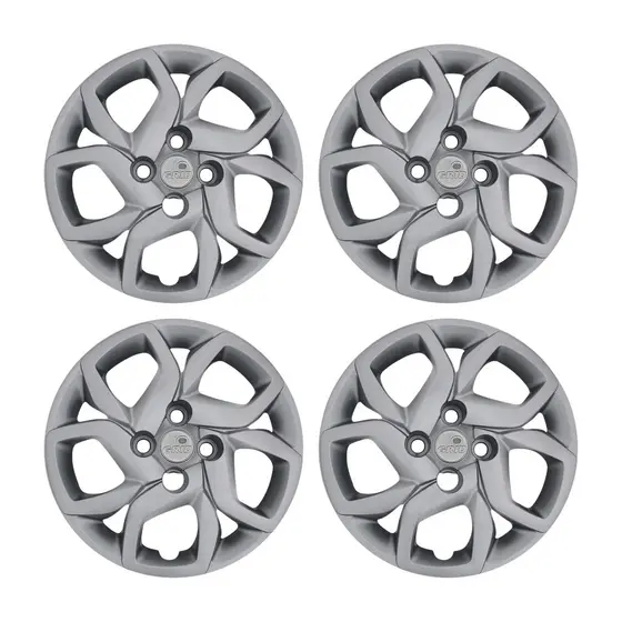 Calota Aro 14" Prata Mod Fiat Mobi 2017 / 2018 (Jogo c/ 4 Calotas) Grid - 291CB-PTA-E