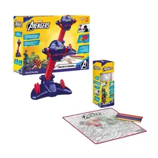 Kit Projetor de Desenhos Avengers + Tapete Mágico Acqua p/ Colorir com Canetinhas Multikids