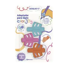 Adaptador de Lápis com Encaixe de Dedo Color Joy Blister C/ 3 Peças Leo&Leo Leonora - 10182