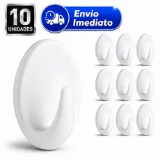 Kit 10/20 Ganchos Adesivos de Plástico ||Uso Multifuncional em Cozinha, Banheiro e Quarto