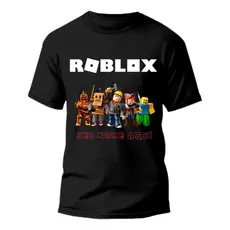 KIT 2 CAMISETA INFANTIL ROBLOX COM SEU NOME PERSONALIZADA