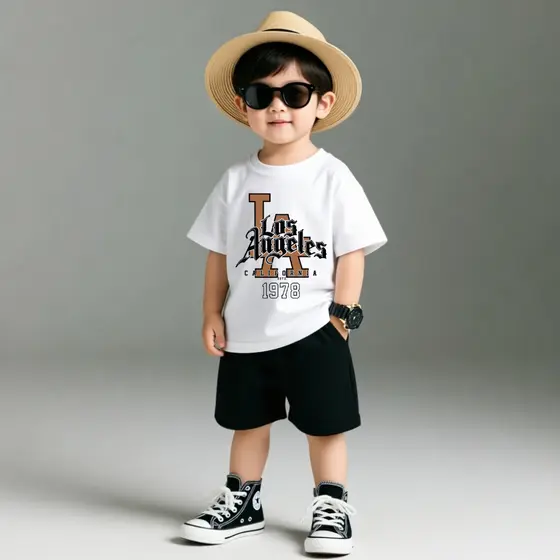 Camiseta Infantil Los Angeles 100% Algodão Conforto e Estilo Para Os Pequenos, camisa infantil