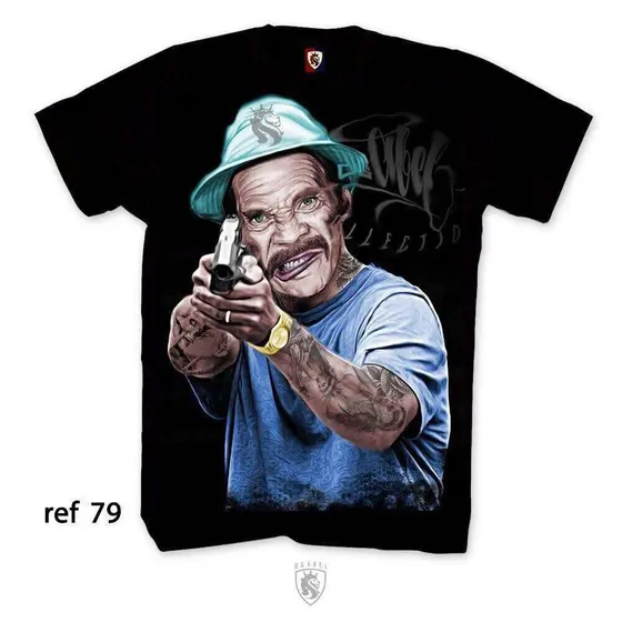 Camisa Anime Adulto SR Madruga 100% Algodão