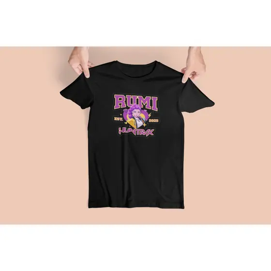 Camiseta feminina estampada garota demon huntrx anime k-pop huntrix blusa 100% algodão, kpop, hunter