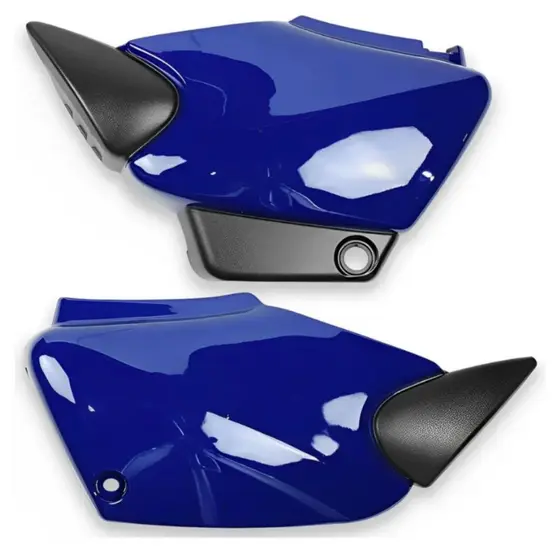 Carenagem Tampa Lateral Par CG 125 Titan Azul 2000 2001 2002 2003 2004 Com Pintura Envernizado