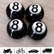 tampa de válvula de pneu modelo Bola 8 Pino valvula Bola oito  Carro Moto Bicicleta Bike Mobilete