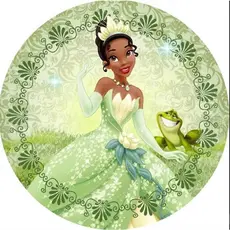PAINEL REDONDO A PRINCESA E O SAPO TIANA 50X50 LEIA A DESCRIÇAO SUBLISTAR