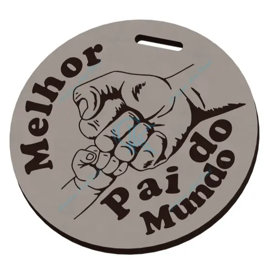 Medalha Melhor Pai Do Mundo Em Mdf 3mm