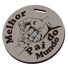 Medalha Melhor Pai Do Mundo Em Mdf 3mm