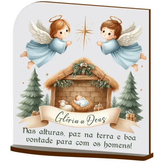 10 Lembrancinhas De Natal Mdf Impressão Colorida Mod 11