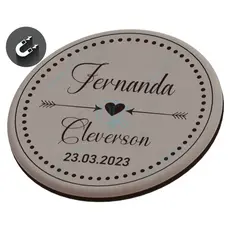 Kit Ímã de Geladeira para Lembrancinha de Casamento em MDF